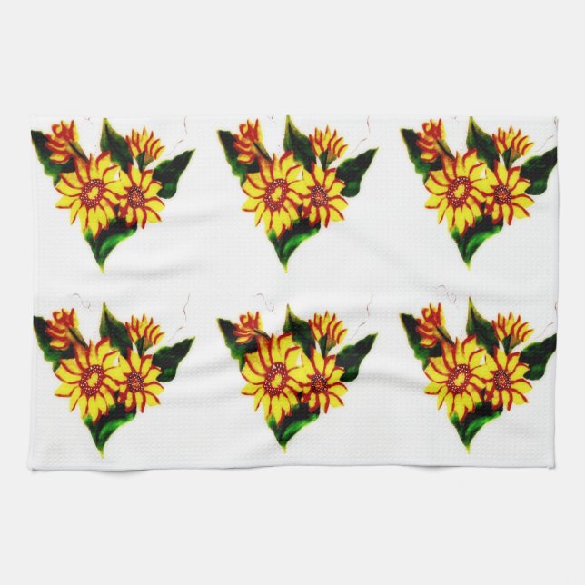 Anstrichene Sun-Blume Handtuch (Horizontal)