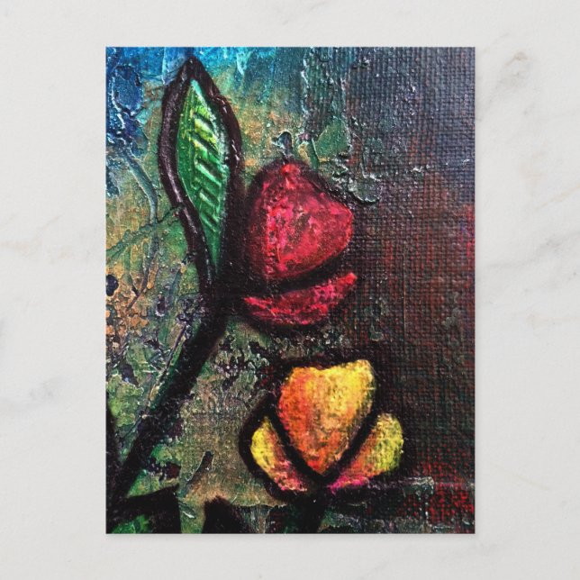 Anstrichene Tulips Postkarte (Vorderseite)