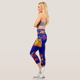 Anstrichener Fisch Hochwaisted Capris