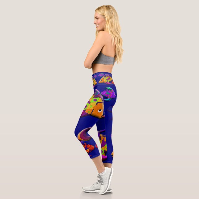 Anstrichener Fisch Hochwaisted Capris (Links)