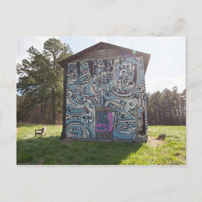 Anstrichener Stall Cameron NC Postkarte (Vorderseite)