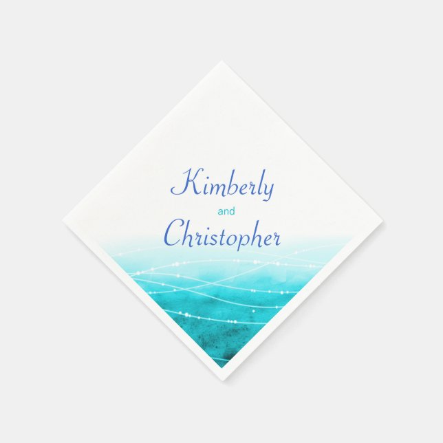 Anstrichfarbene, blaue, blaue, weiße Papierserviet Serviette (Ecke)