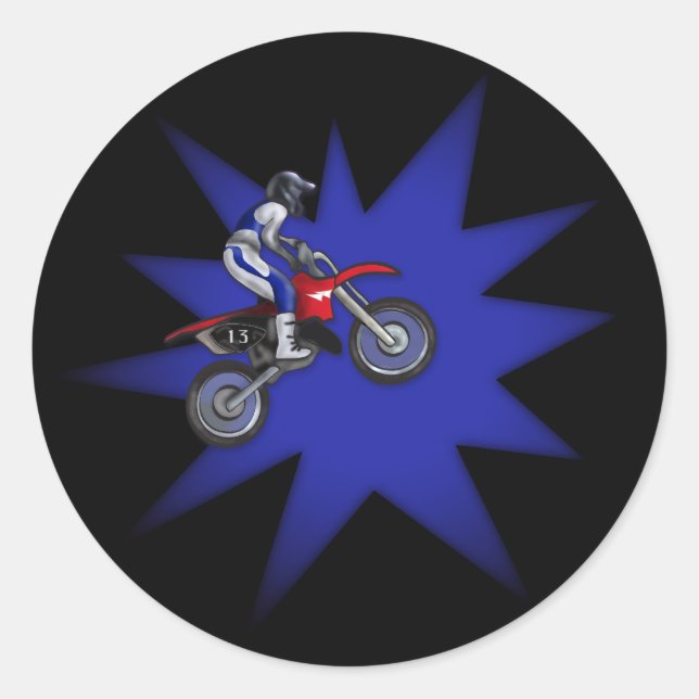Anstrichfarbene Dirt-Bike-Aufkleber Runder Aufkleber (Vorderseite)