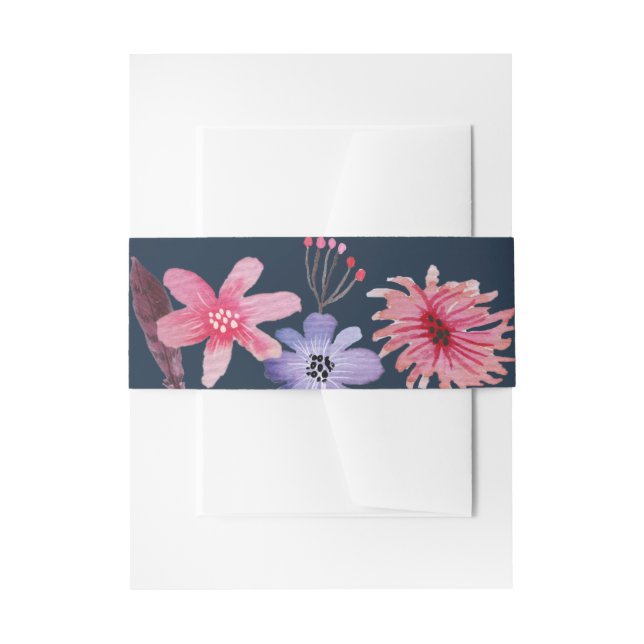 Anstrichfarbene Flora-Bauch-Band Einladungsbanderole (Vorderseite Beispiel)