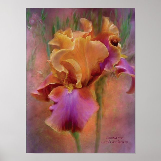 Anstrichfarbenes Iris Art Poster/Print Poster (Vorne)