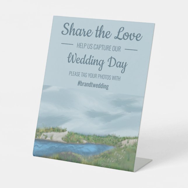 Anstrichter Hochzeitstag am Meer Sockelschild (Vorderseite)