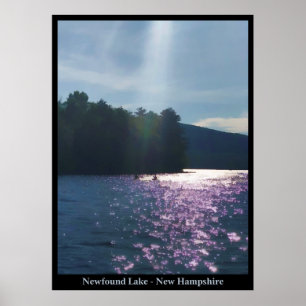 Anstrichter Sonnenuntergang: Kajakfahren am Newfou Poster
