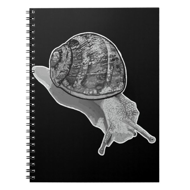 Anstrichtes SchneckenNotebook Notizblock (Vorderseite)