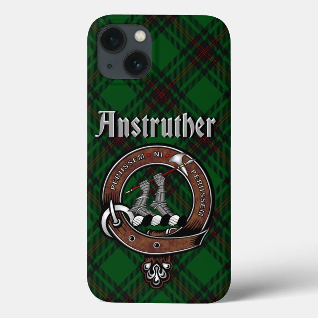 Anstruther Clan Abzeichen & Tartan Phone Case (Rückseite)