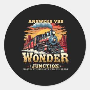 Answers Vbs Wonder Junction Christlich Train Theme Runder Aufkleber