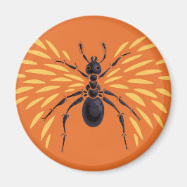 Ant Art Insect Lover Fiery Orange Entomology Magnet