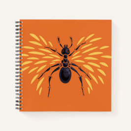 Ant Art Insect Lover Orange Entomology Bugs Notizbuch