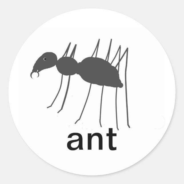 Ant-Aufkleber Runder Aufkleber (Vorderseite)