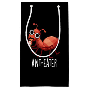 Ant-Eater Funny Ant Pun Dark BG Kleine Geschenktüte