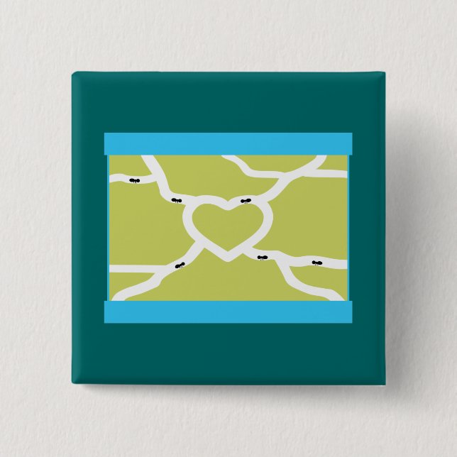 Ant Farm Liebe Button (Vorderseite)