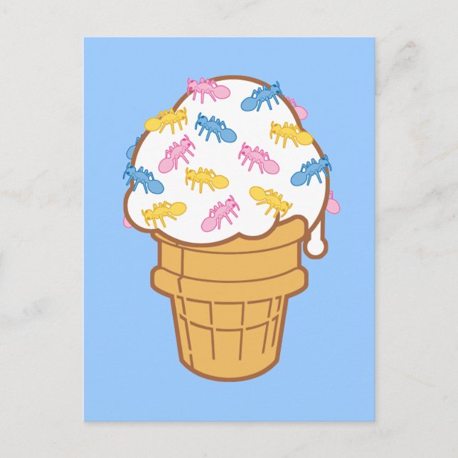 Ant Ice Cream Postkarte (Vorderseite)