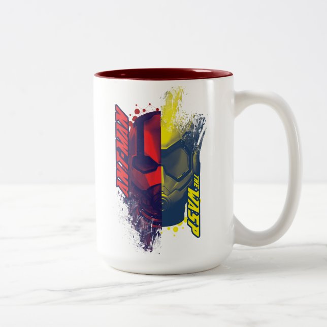 Ant-Man und der Abfall| Split Helm Graphic Zweifarbige Tasse (Rechts)