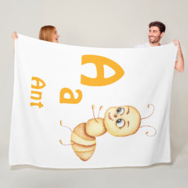 Ant personalisieren ABC: Buchstabe A - Ihren Namen Fleecedecke
