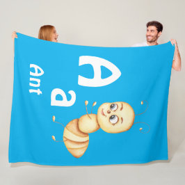 Ant personalisieren ABC: Buchstabe A - Ihren Namen Fleecedecke