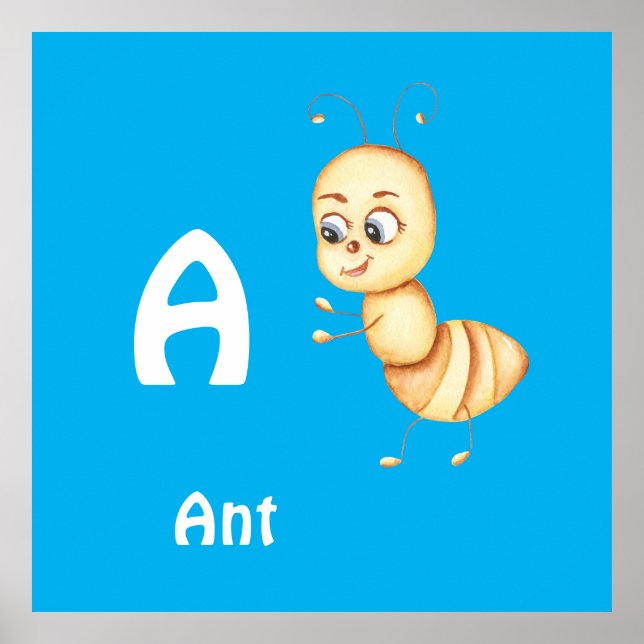 Ant personalisieren ABC: Buchstabe A - Ihren Namen Poster (Vorne)
