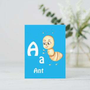 Ant personalisieren ABC: Buchstabe A - Ihren Namen Postkarte
