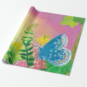 Ant, Schnecke und Chapman-Blauer Schmetterling Geschenkpapier