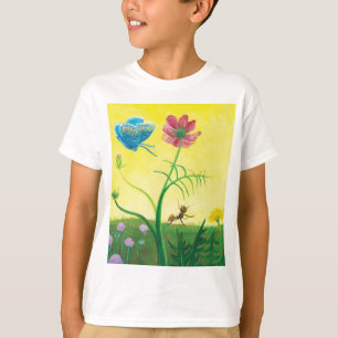 Ant und Schmetterling auf der Wiese der Wildblume T-Shirt