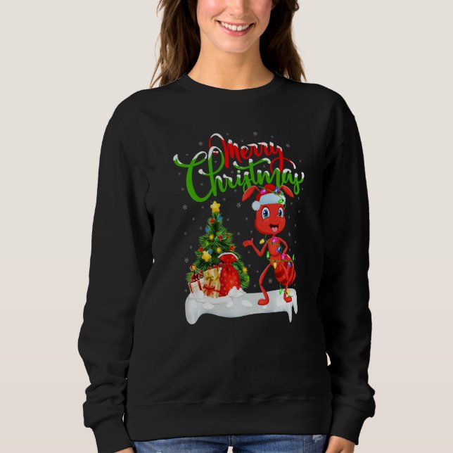 Ant  Xmas Decorations Santa Ant Christmas Sweatshirt (Vorderseite)