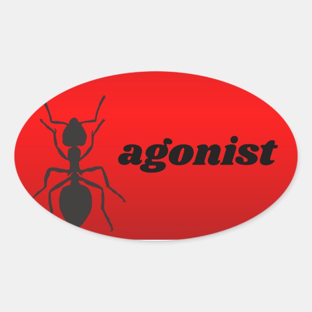 Antagonist Ovaler Aufkleber (Vorderseite)