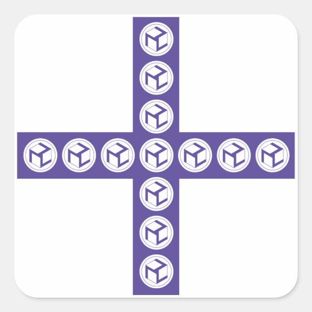 Antahkarana Cross - Frau Antahkarana Quadratischer Aufkleber (Vorderseite)