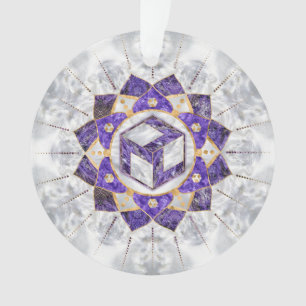 Antahkarana in Lotus Mandala- Amethyst und Pearl Ornament