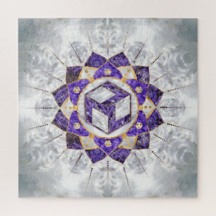 Antahkarana in Lotus Mandala- Amethyst und Pearl Puzzle