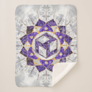 Antahkarana in Lotus Mandala- Amethyst und Pearl Sherpadecke