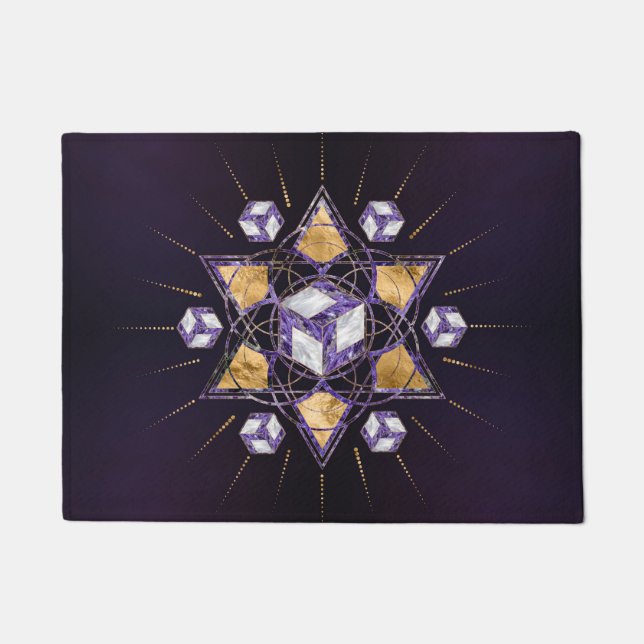 Antahkarana in Sacred Geometry Ornament Fußmatte (Vorderseite)
