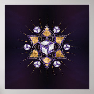 Antahkarana in Sacred Geometry Ornament Poster