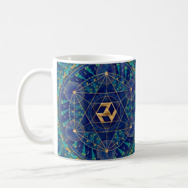 Antahkarana, Ornament der Heiligen Geometrie Kaffeetasse (Links)