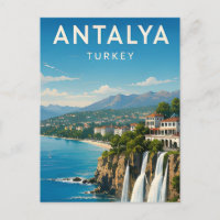 🌊 Antalya Türkei Mittelmeer Küste und Wasserfall
