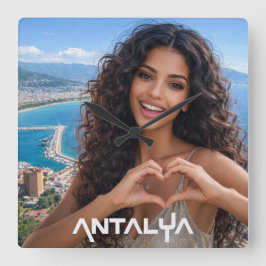 ANTALYA - TÜRKEI QUADRATISCHE WANDUHR