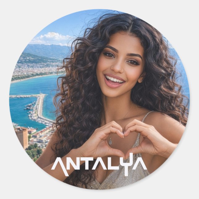 ANTALYA - TÜRKEI RUNDER AUFKLEBER (Vorderseite)