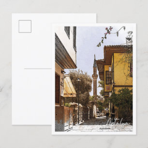 Antalya Türkei Schönes Buntstift Stadt Postkarte