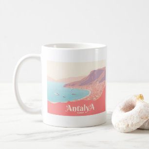 Antalya Turkey Pastel Travel Kaffeetasse