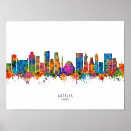 Antalya Turkey Skyline Poster