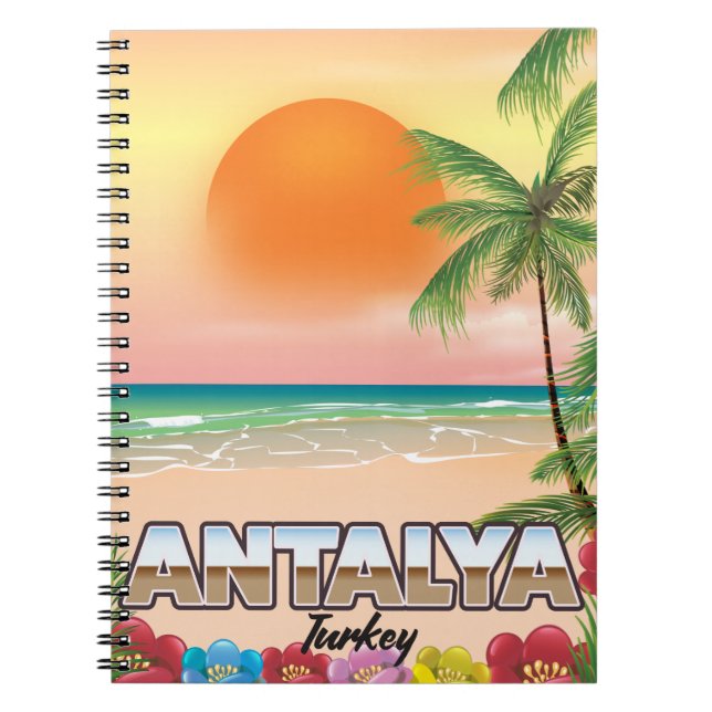 Antalya Turkey Strandposter Notizblock (Vorderseite)