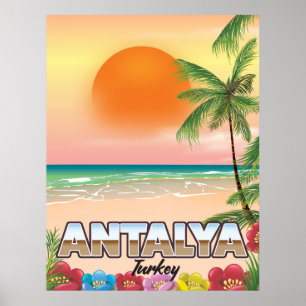 Antalya Turkey Strandposter Poster