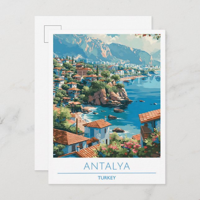 Antalya Turkey Travel Postkarte (Vorne/Hinten)
