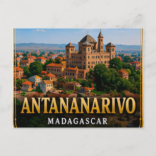 Antananarivo Hochlandansichten und madagassisches  Postkarte