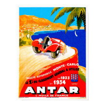 Antar Gas ~ Vintages Auto Road Race Ad