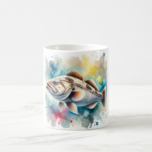Antarctic Cod 130724AREF112 - Watercolor Kaffeetasse (Mittel)