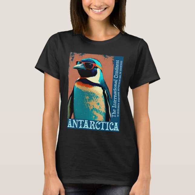 Antarctica Cute Cool Penguin Antarctic Research So T-Shirt (Vorderseite)
