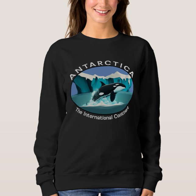 Antarctica Orca Whale Iceberg Cool Antarctic Souve Sweatshirt (Vorderseite)